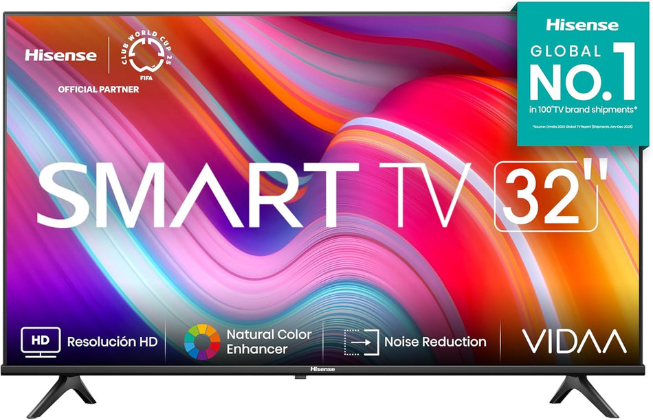 Pantalla Hisense 32 Pulgadas Smart TV HD VIDAA 32A4KV