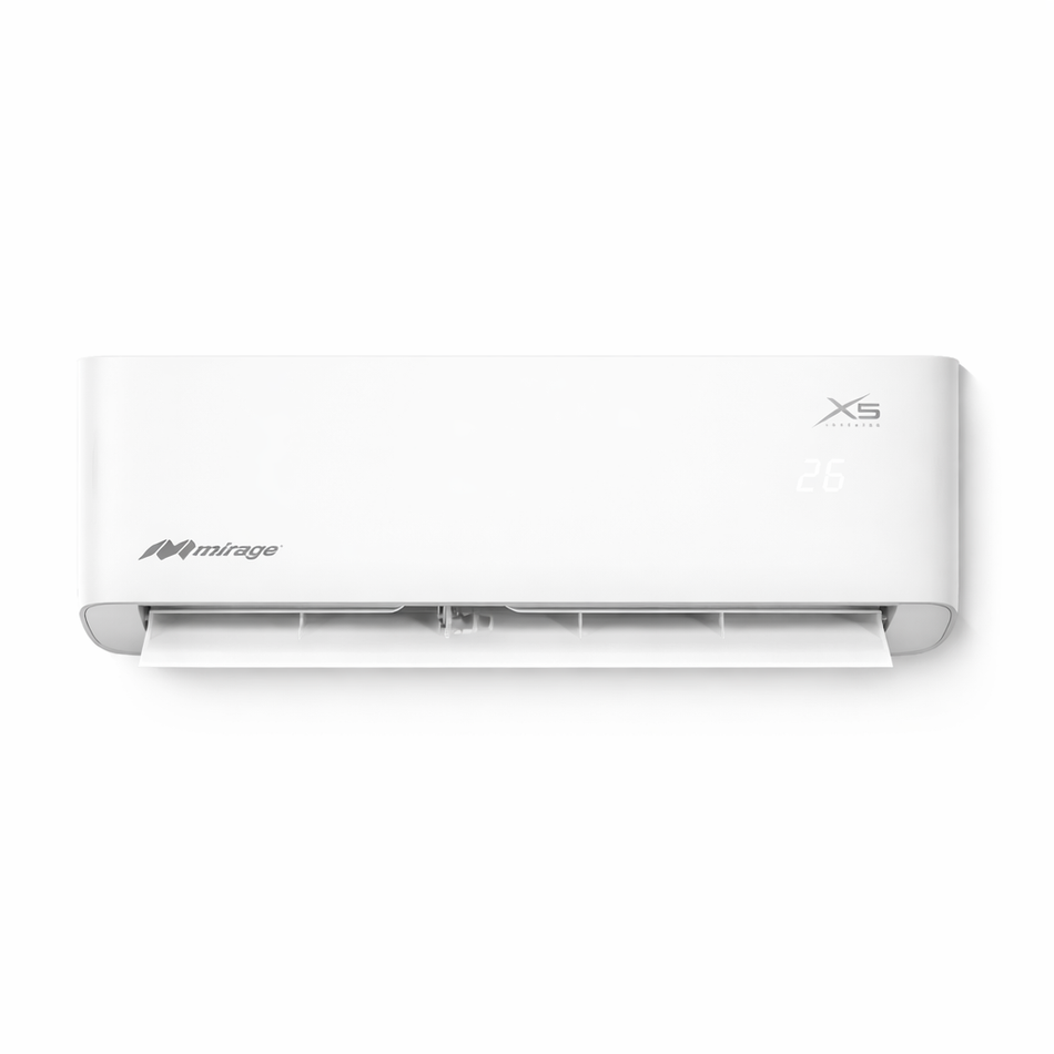 Aire Acondicionado Minisplit Mirage X5 Inverter 1 Ton 12000 BTU Tecnología Inverter 17 SEER Solo Frío 220 V SETCVF121Q